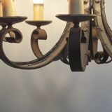 Lustre en fer forgé des années 40