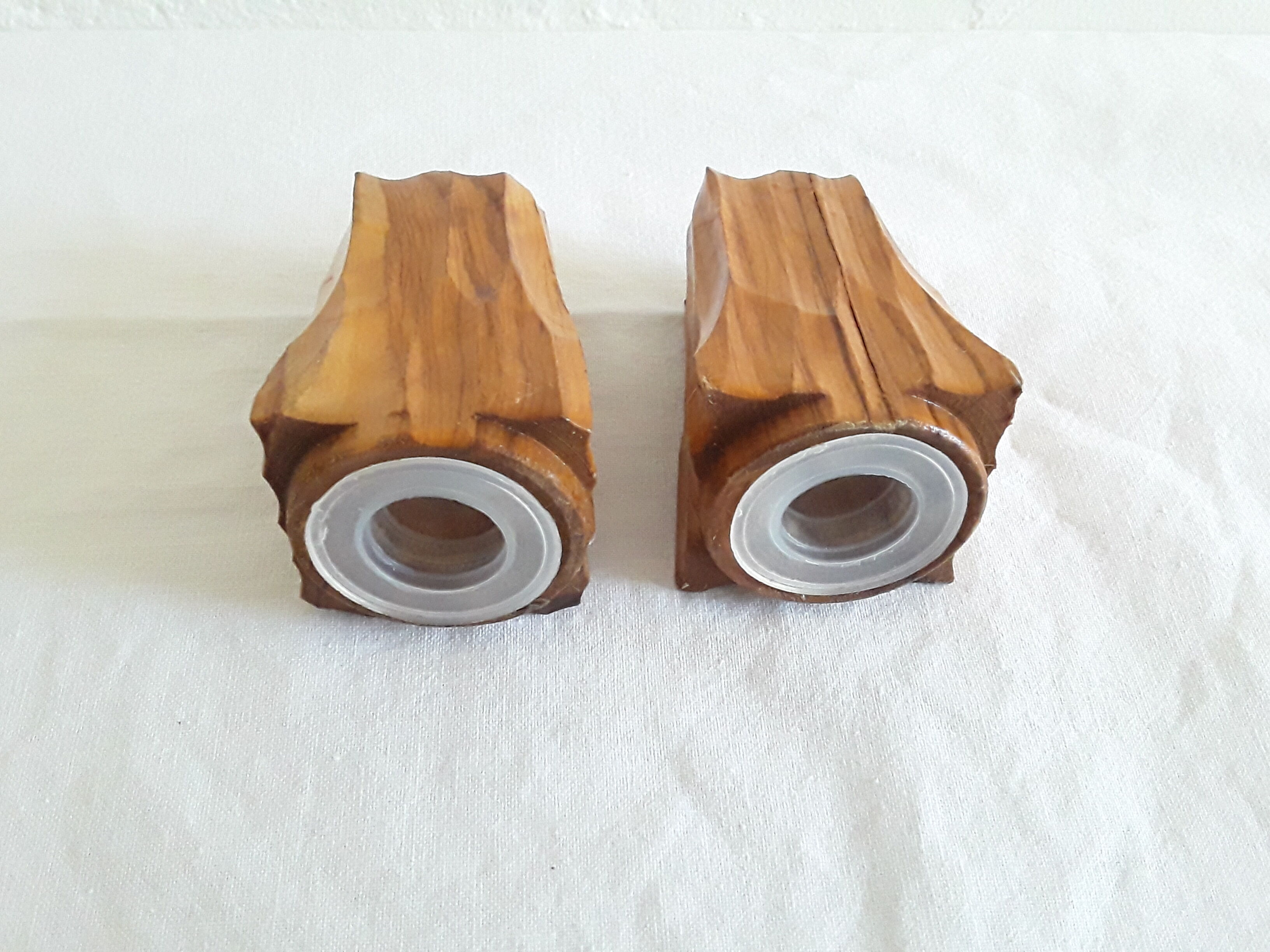 Vintage wooden salt and pepper shaker