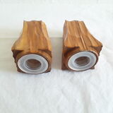 Vintage wooden salt and pepper shaker