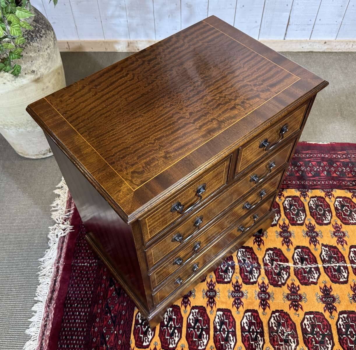 English mahogany commode from the 1950s.