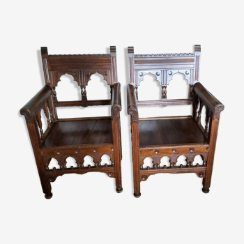 Fauteuils sculptés marocain