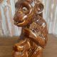 Pichet zoomorphe  en barbotine singe musicien