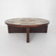 Tue Poulsen pour Haslev Møbelsnedkeri, table basse en pierre et chêne, Danemark années 1960