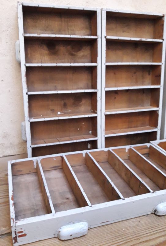 Set of 5 drawers with compartments 60x29,5x7cm