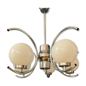 Sputnik chandelier chrome space age