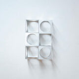 Set of 6 vintage aluminium napkin rings / egg cups by Pier