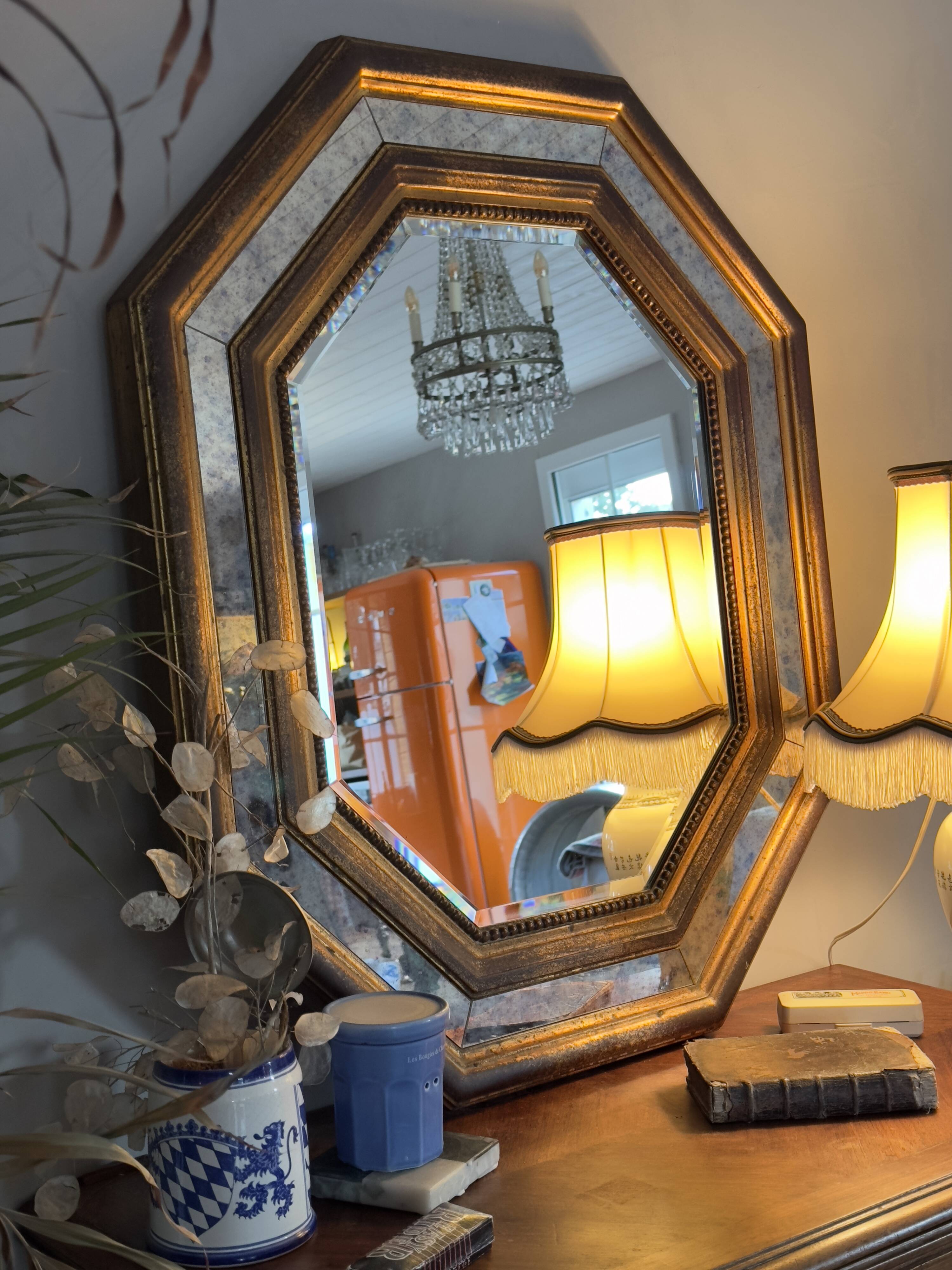 Antique gold mirror Deknudt
