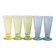 Set of 5 Colorful Yellow, Green and Blue Water Tumblers / Turkey / 2000s
