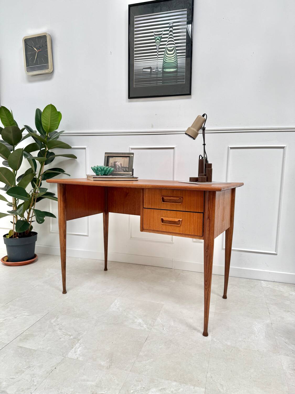 Scandinavian teak desk from the 60s