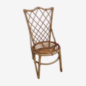 Vintage Louis Sognot rattan chair