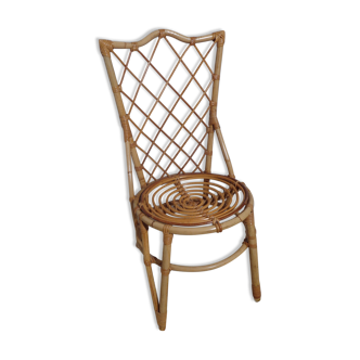Vintage Louis Sognot rattan chair