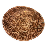 Plat ceramique signe lydia motifs fleurs