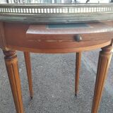 High table old hot water bottle Louis XVI style with marble top