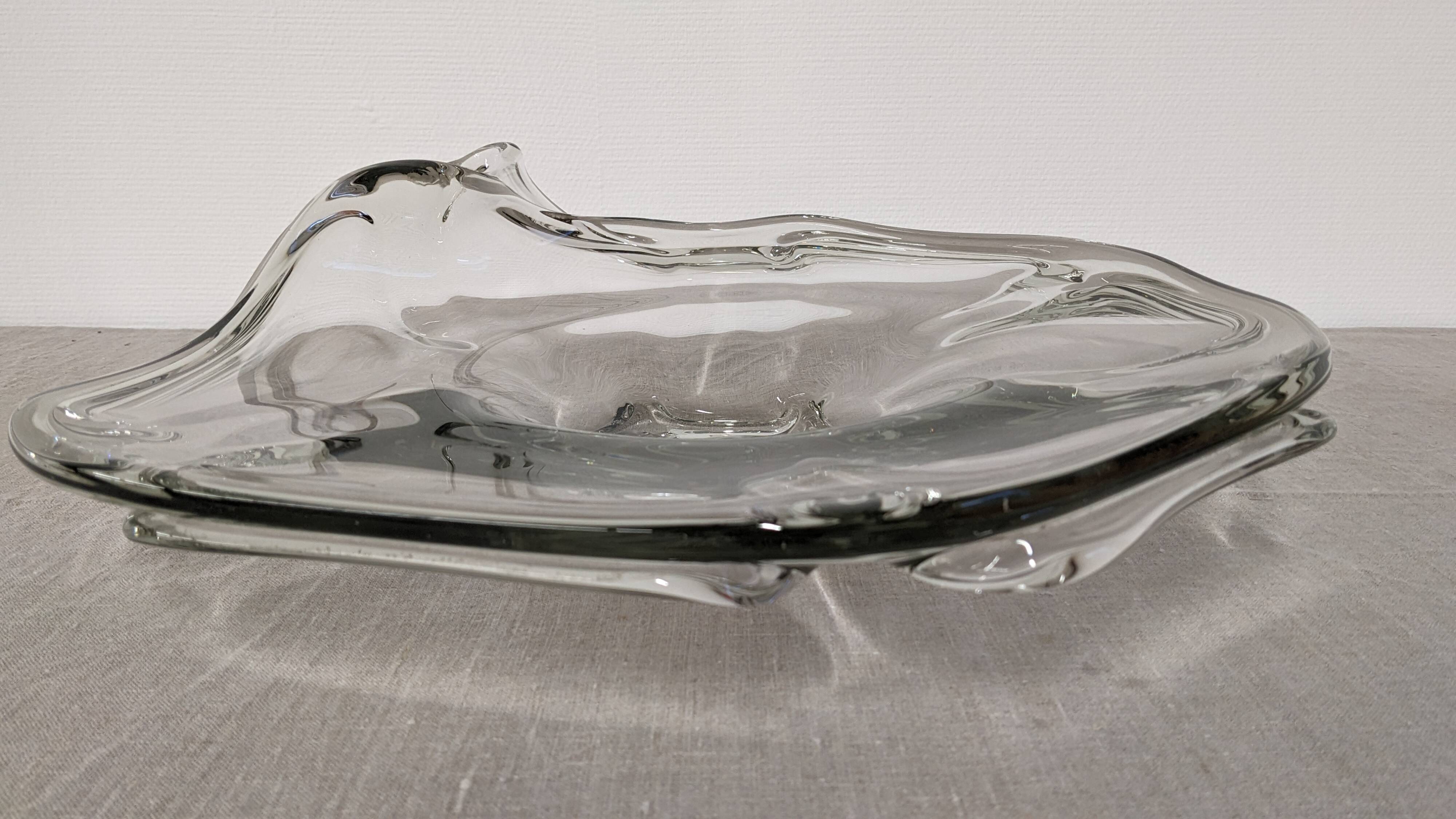 Fruit bowl or XXL pocket emptier in Murano glass, Italy circa 1970.