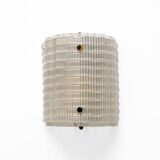 Pair of Murano Glass Wall Sconces with Ribbed Texture