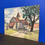Huile sur panneau vintage