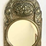 Miroir vintage cadre en laiton