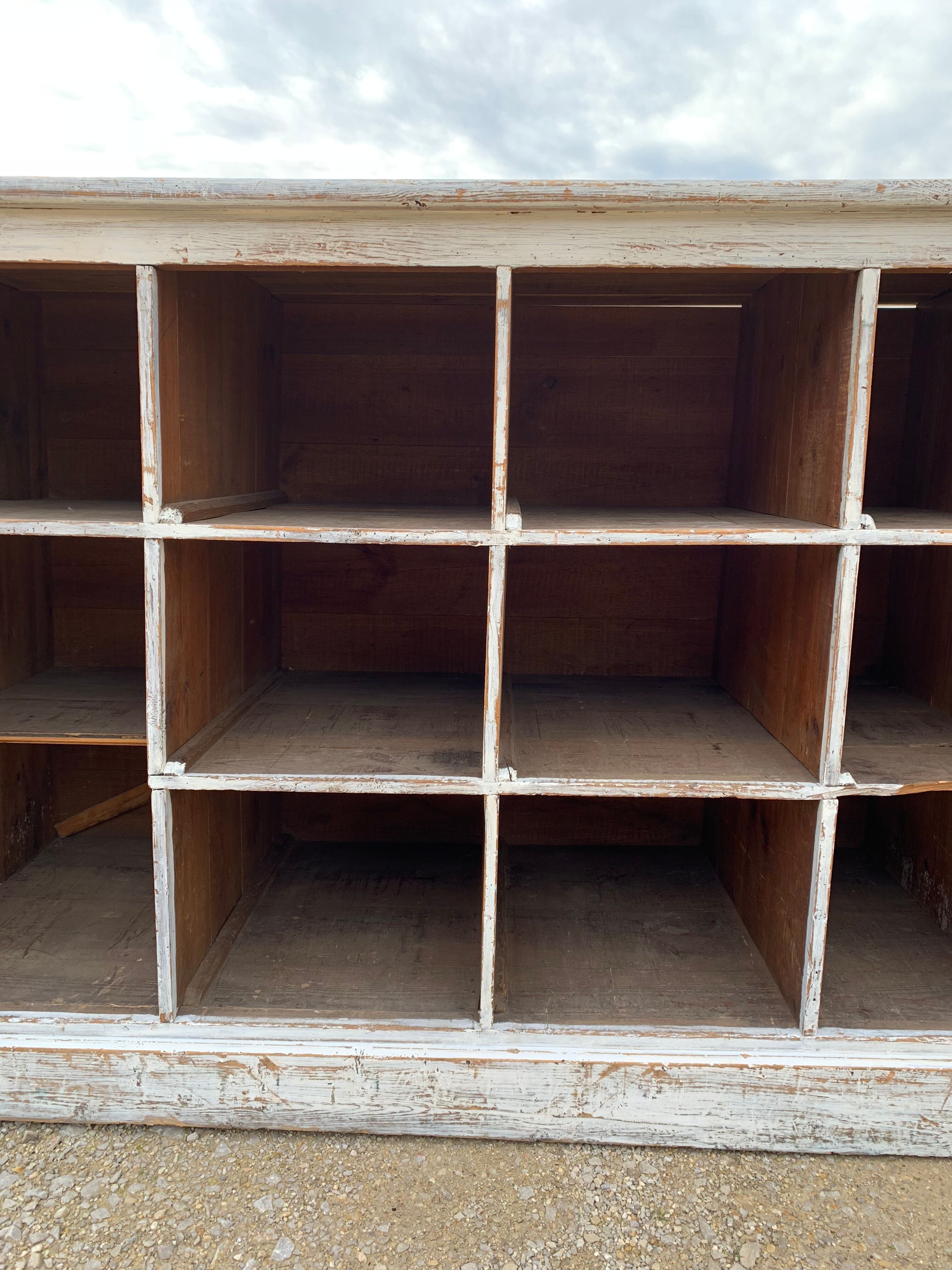 White patinated wooden craft