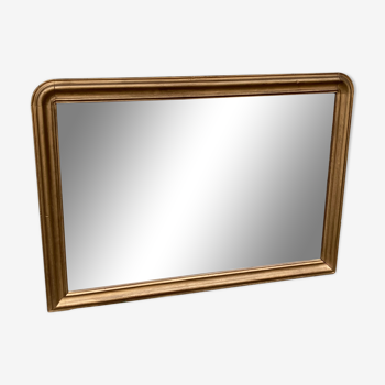 Miroir doré coins arrondis 109x80cm