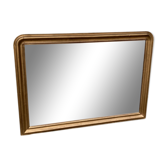 Miroir doré coins arrondis 109x80cm