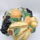 Fruit basket with lid. Enameled barbotine. Large model. Bordallo Pinheiro