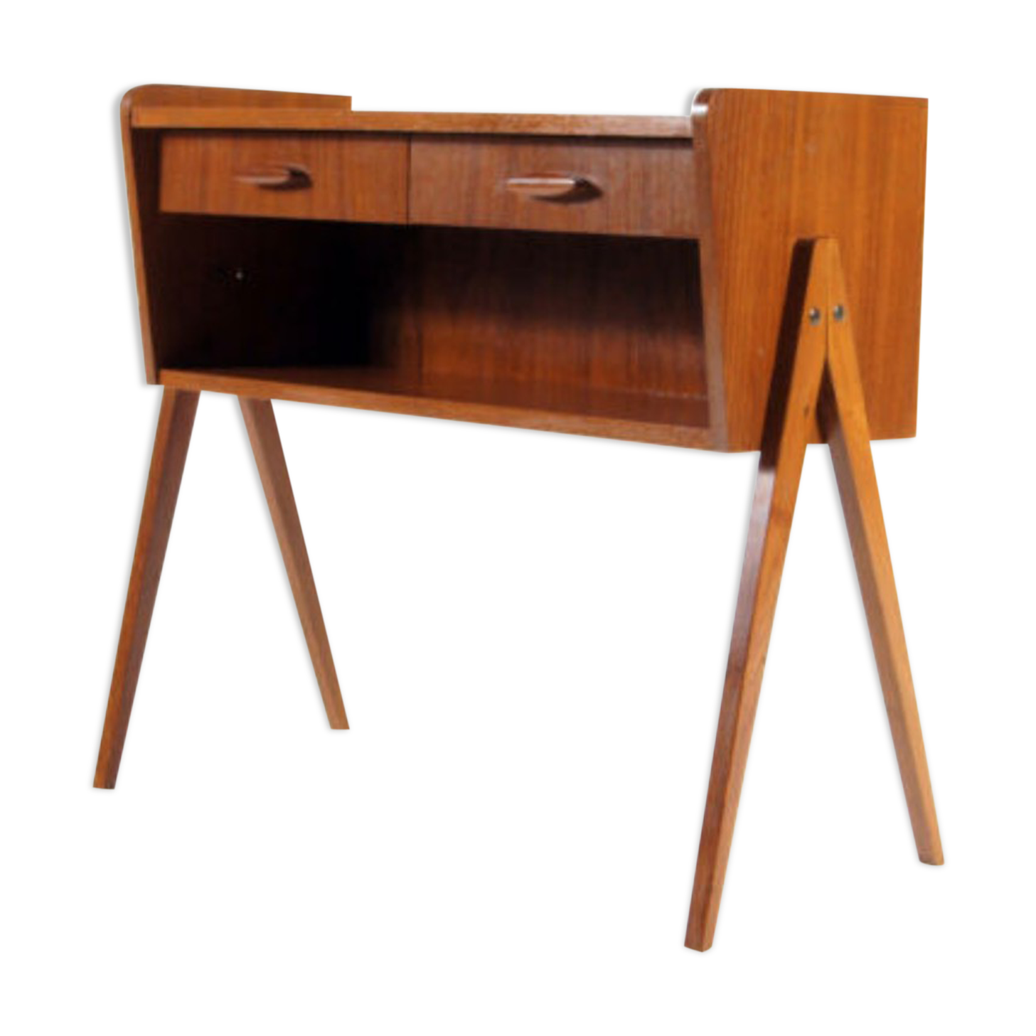 Danish teak console Scandinavian 60s 70s hallway furniture