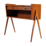 Danish teak console Scandinavian 60s 70s hallway furniture