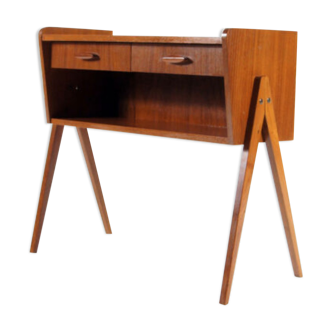 Danish teak console Scandinavian 60s 70s hallway furniture