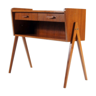 Console en teck danois meuble de couloir 60s 70s scandinave