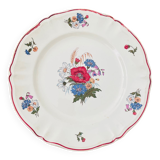 Sarreguemines rustic plate with floral pattern