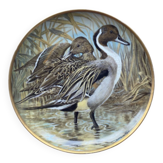 Decorative plate Limoges Water Birds