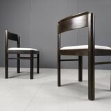 Vintage brutalist dining chairs, set of 6 - 1970s
