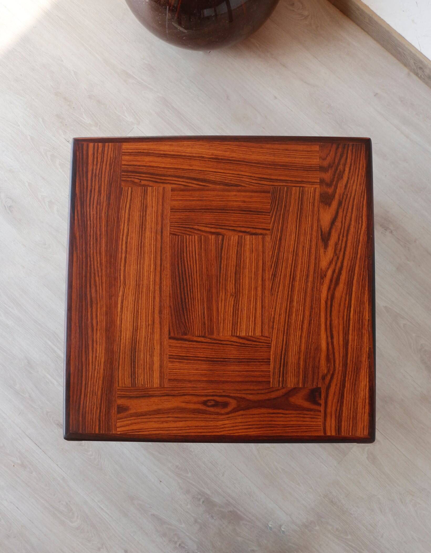 Square rosewood side table – Henning Kjaernulf for Vejle Stole