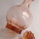 Pink glass carafe-art deco style-star stopper