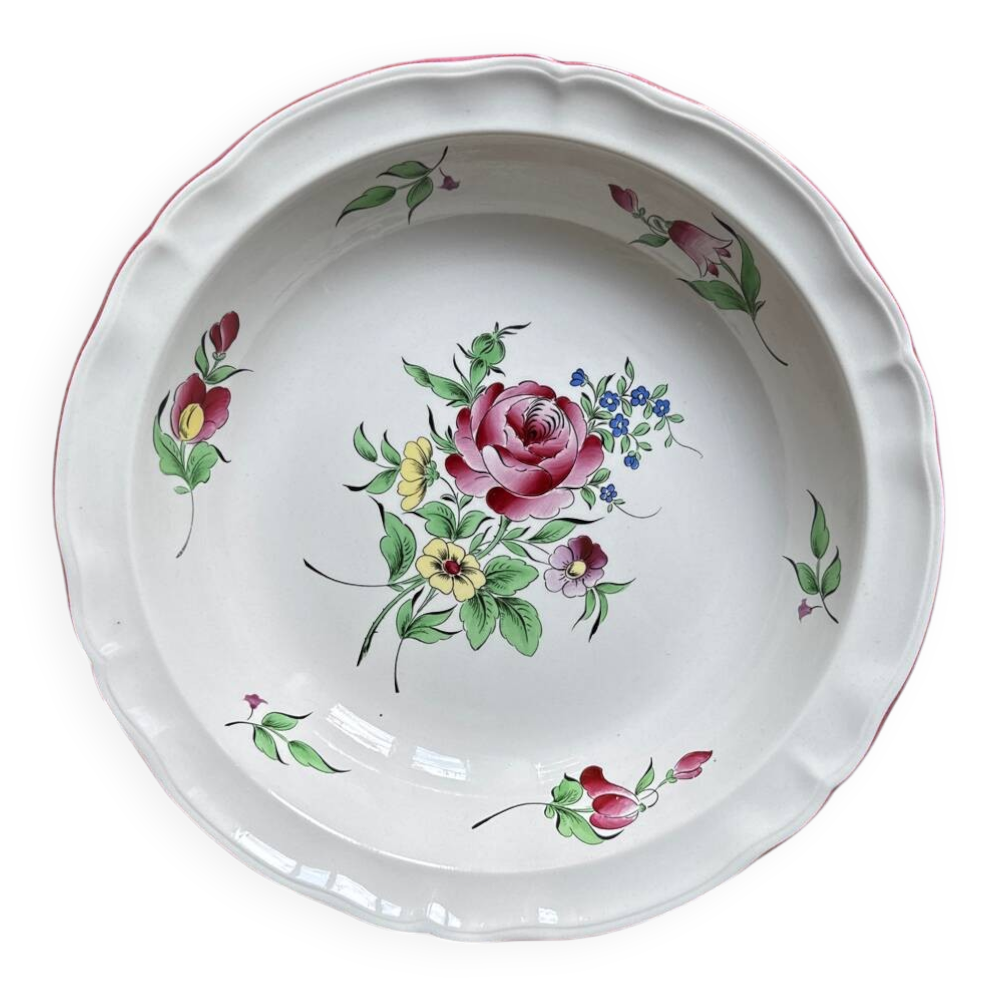Floral shallow dish Lunéville