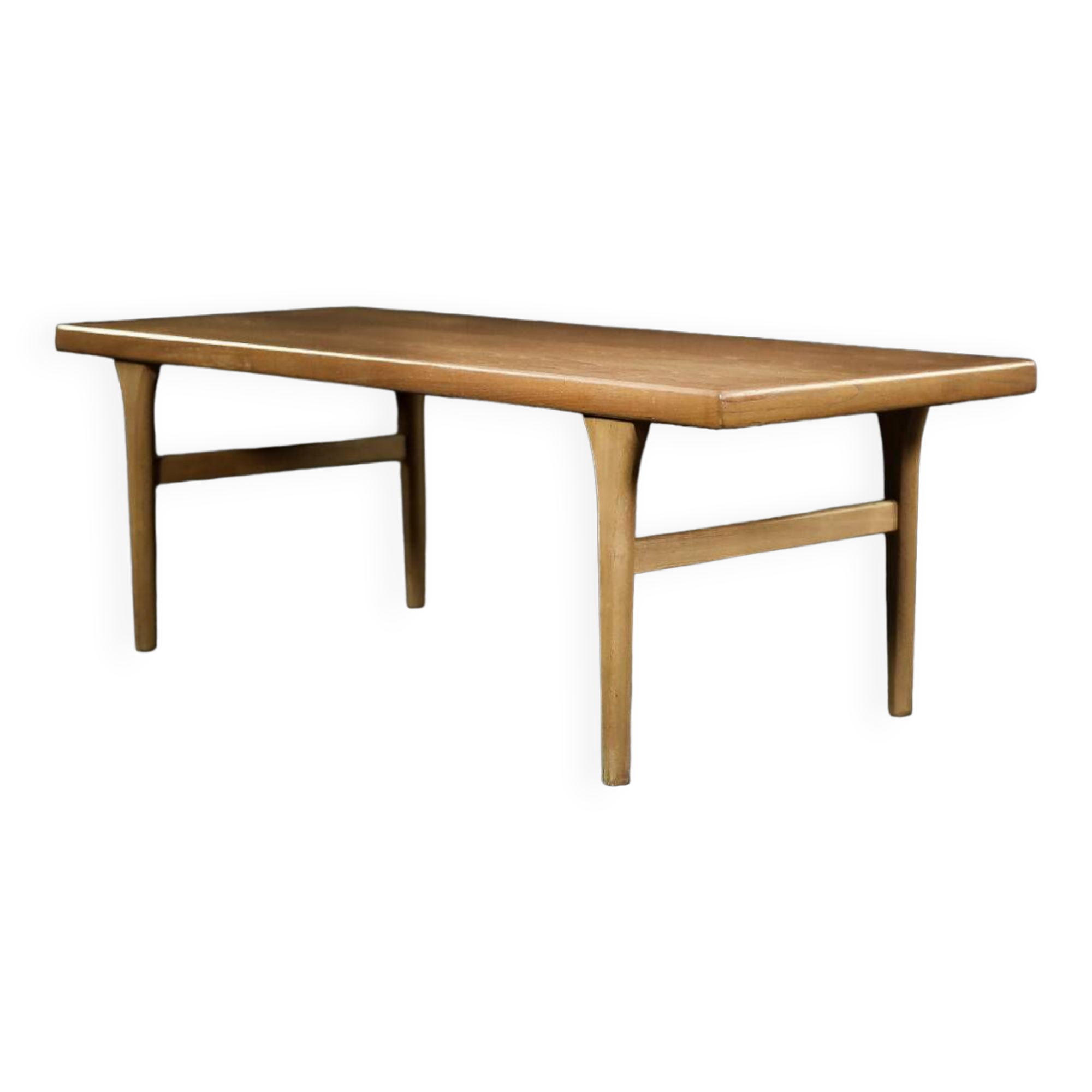Low vintage mid-century danish modern teak coffee table, 1960s