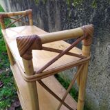 Bamboo and rattan shelf 50-60s