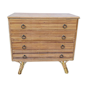 Rattan chest of drawers