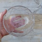 Salad bowl cut old crystal Baccarat signed