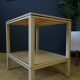 Mid century pierre vandel cream aluminium two-tier side table 1970s