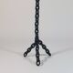 Vintage black brutalist chain floor candlestick