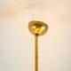 Pair of 24-light patinated brass chandeliers. 1980s.