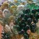 Lustre corbeille grappes de raisin Murano