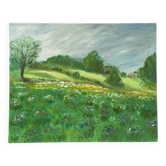 Old painting of a rural landscape