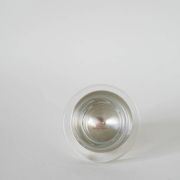 Silver-plated metal and glass butter dish, St Hilaire, 1950