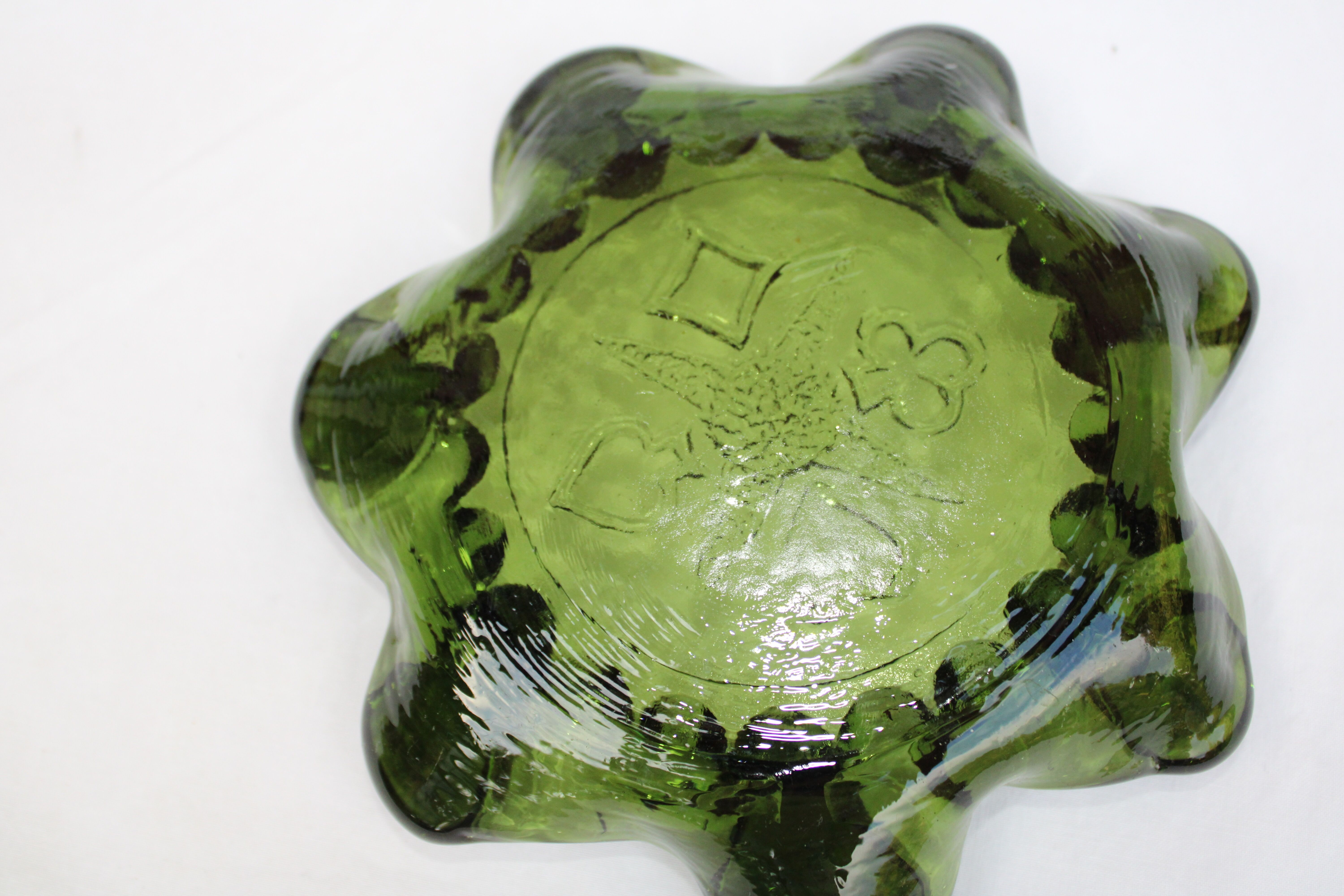 Moulded glass ashtray