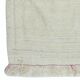 Vintage Minimalist Turkish Tulu Accent Rug Made of Natural Beige Wool