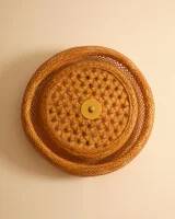 Rattan wall sconces