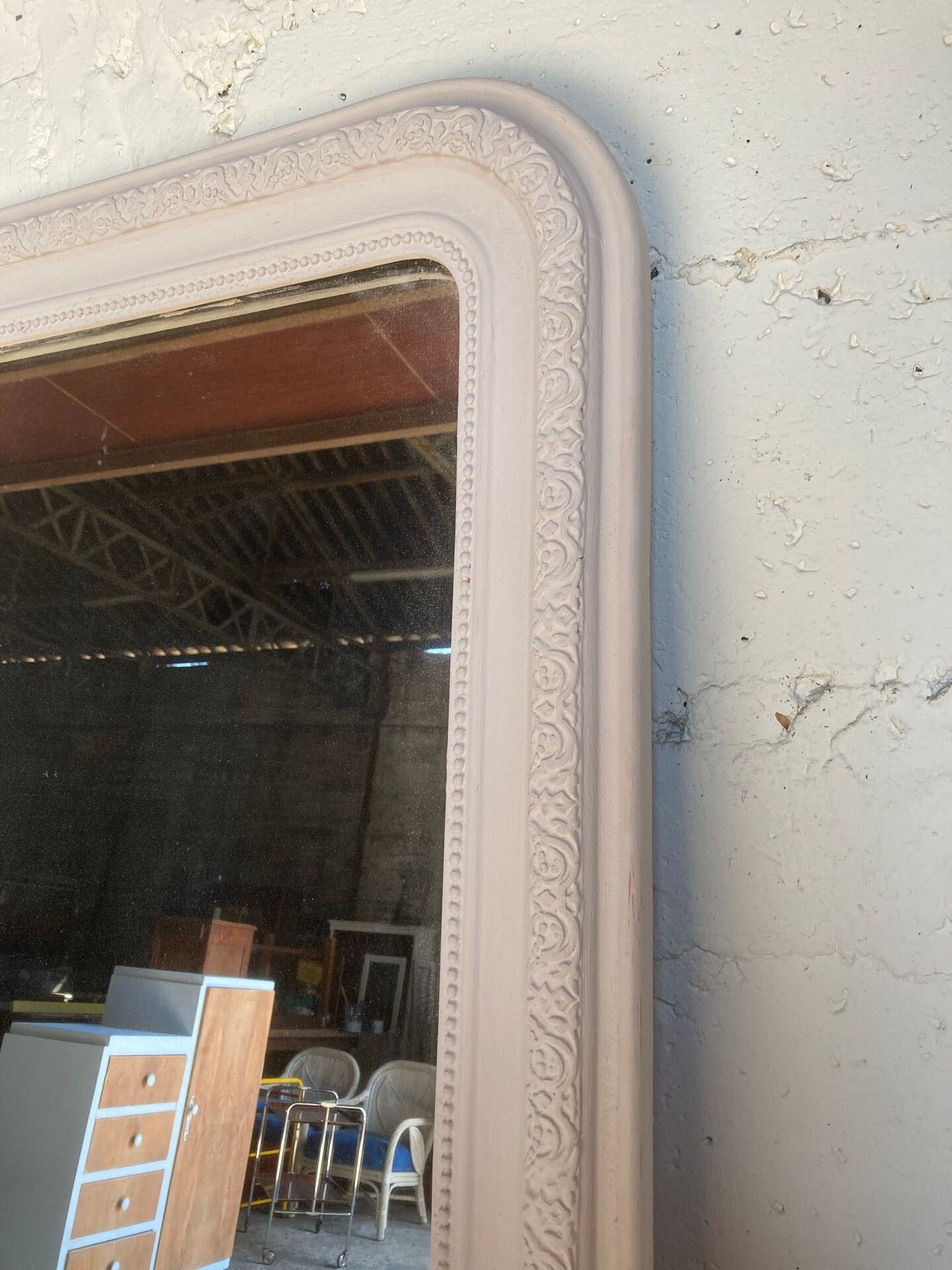 Louis Philippe mirror, 19th century, beige patina.