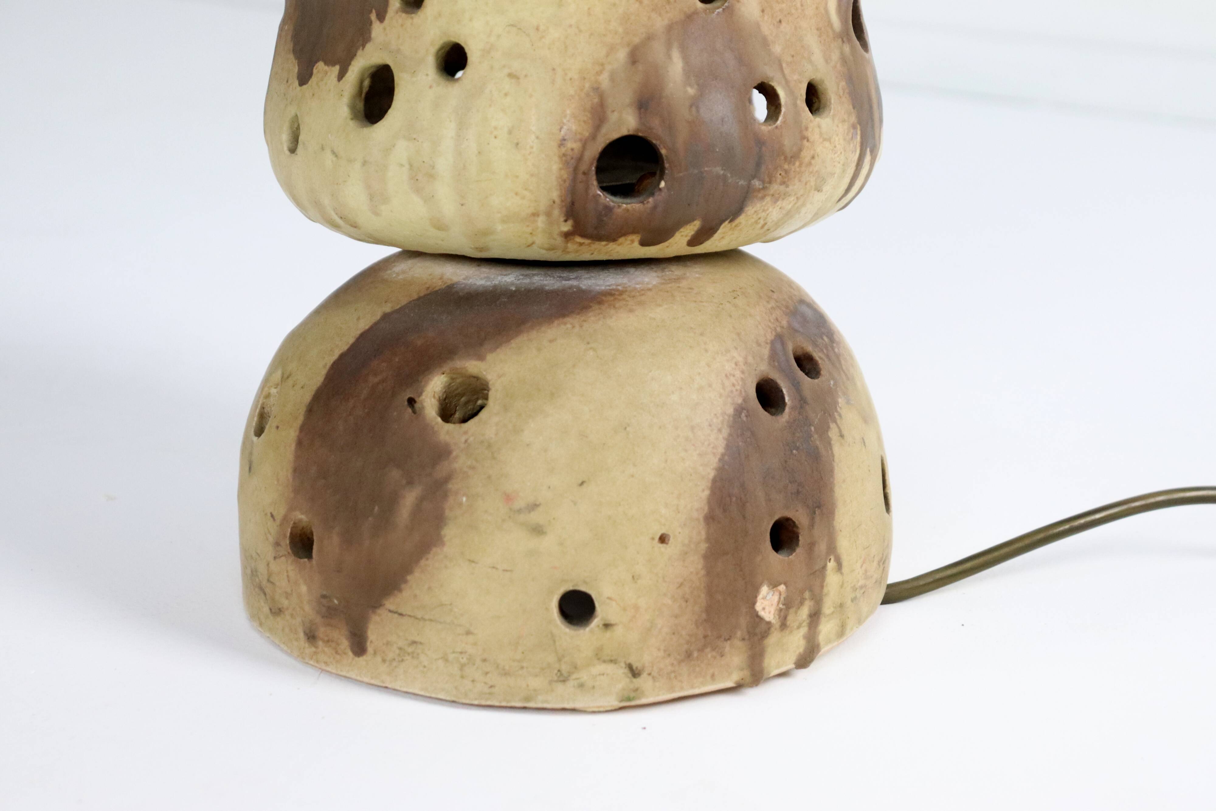 Lampe en céramique brutaliste